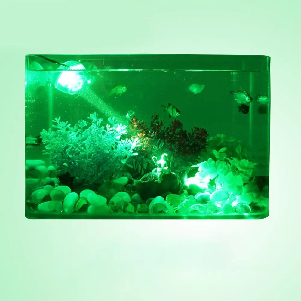 green Kuulee LED Diving Spotlight for Aquarium Fish Tank Decor Lighting EU Plug 110-240V - Цвет: green