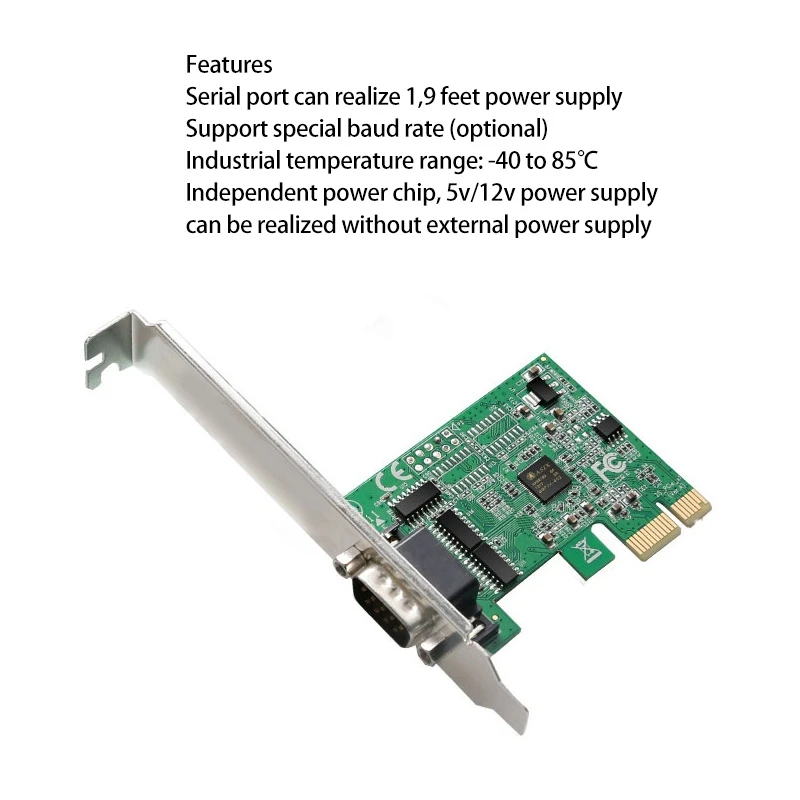 DIEWU AX99100 Pcie к одному последовательному порту RS232 промышленная Плата расширения