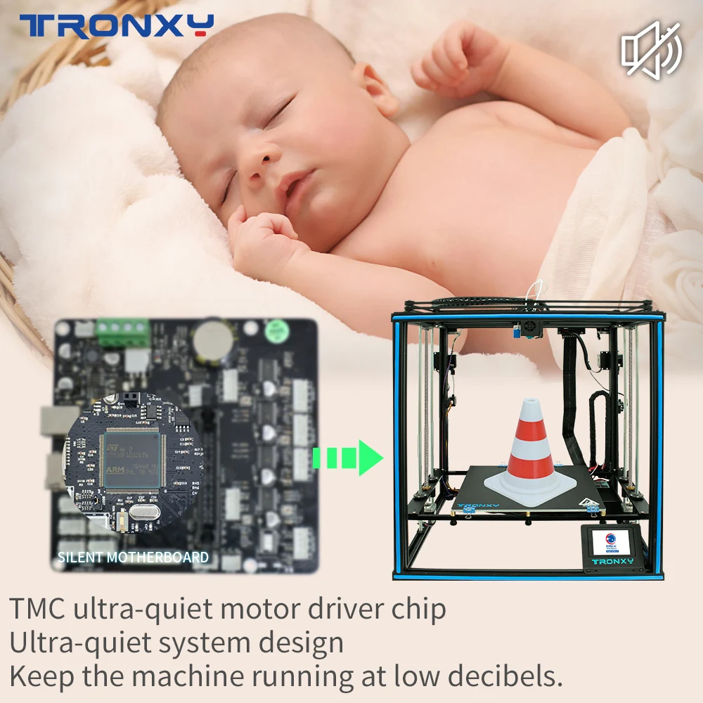 Новые Модернизированный TRONXY X5SA-2E 3D принтер ультра-тихий драйвер Core XY стабильная