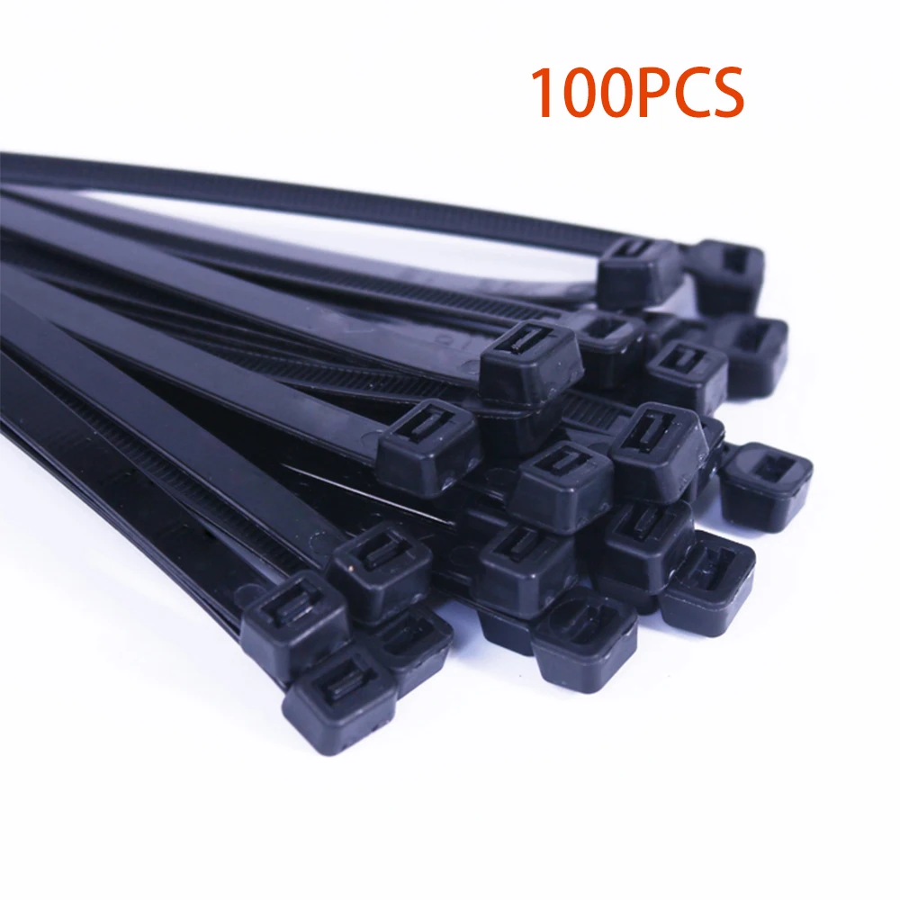 Самоблокирующийся пластиковый нейлоновый Галстук 100 шт. черный 5x300кабельная