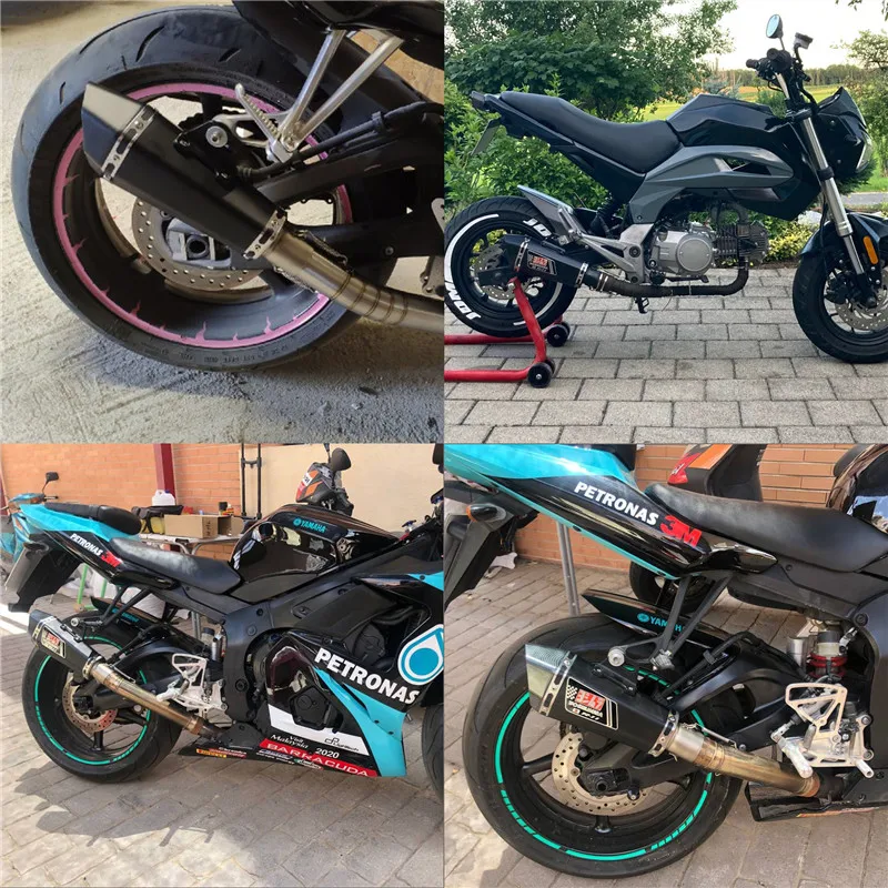 Мото 51 мм мотоцикл Yoshimura Наклейка на выхлопную трубу глушитель с DBkiller для MT07 R15 Z900