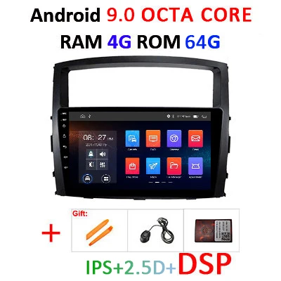 DSP ips 4G 64G Android 9,0 gps радио для Mitsubishi Pajero V97 V93 2006- Мультимедиа Навигация стерео аудио головное устройство без DVD - Цвет: 4G 64G CANBUS-DSP