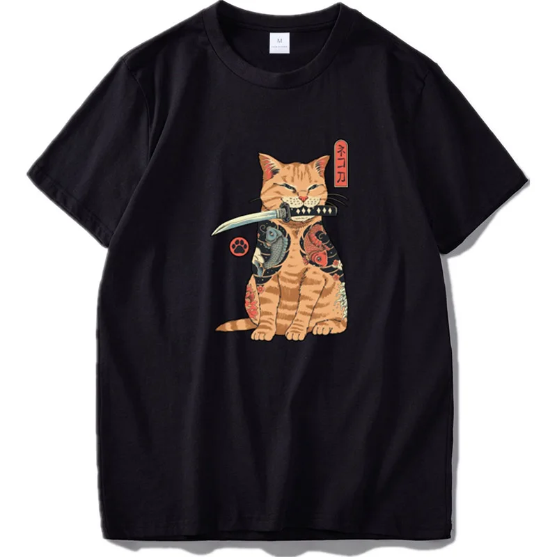 

Black Japan Cool Black Tops Short Sleeved New Fashion Summer 100% Cotton Soft Tshirt