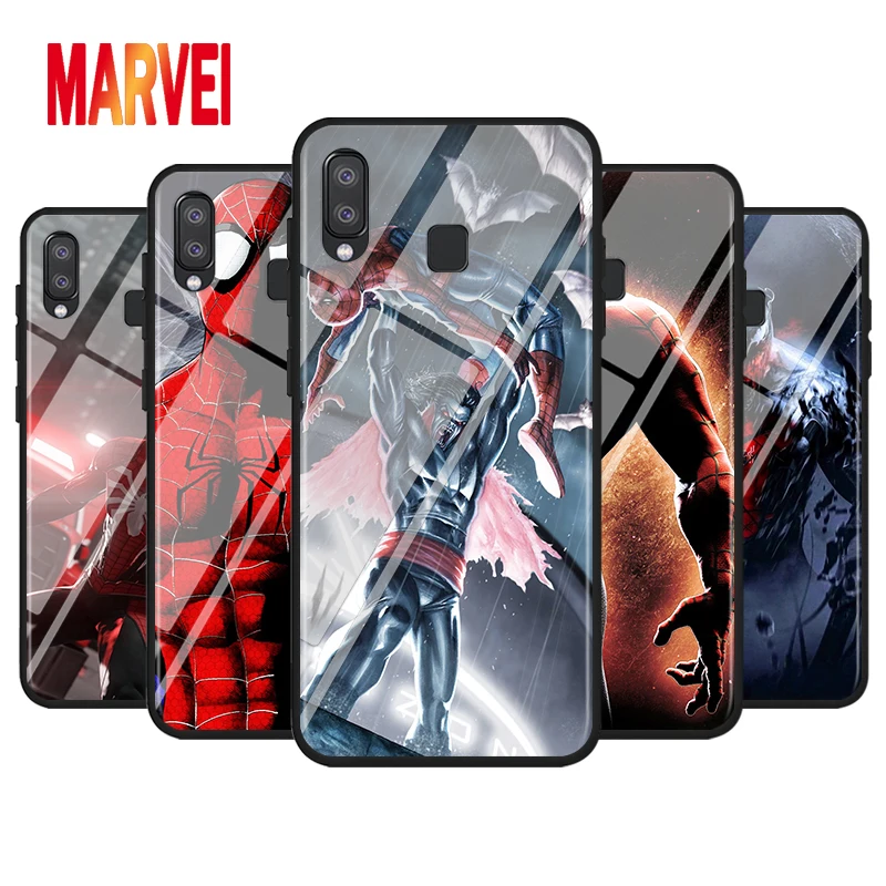 

Hot Marvel SpiderMan For Samsung Galaxy A90 A80 A70 S A60 A50S A30 S A40 S A2 A20E A20 S A10S A10 E Black Phone Case Cover