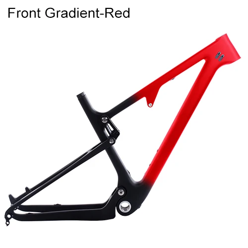 FG-Red Полная карбоновая подвеска велосипедная рама 29er MTB через ось 12 мм карбоновая подвеска BMX горные велосипеды горные велосипедные рамы - Цвет: FG-Red