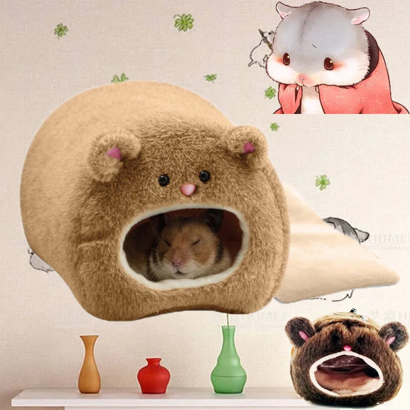 

Warm Bed Rat Hammock Squirrel Winter Pet Toy Hamster Cage House Hanging Nest+Mat