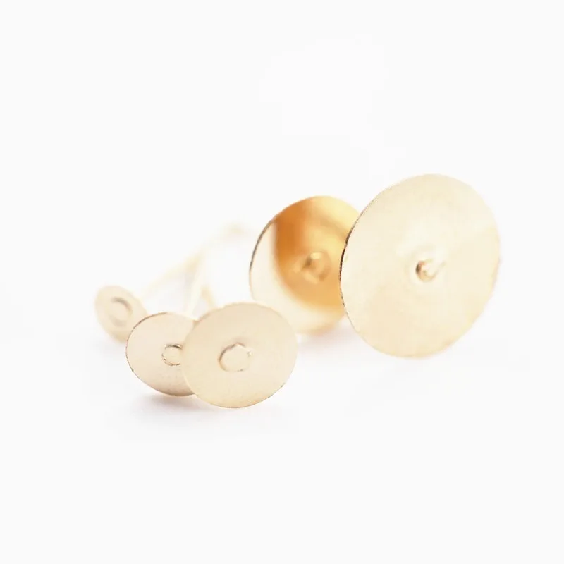 

200Pcs/Bag The Latest Fashion In Europe and America Earpins with Flat Metal Circular Tap Stud Earrings DIY Jewelry