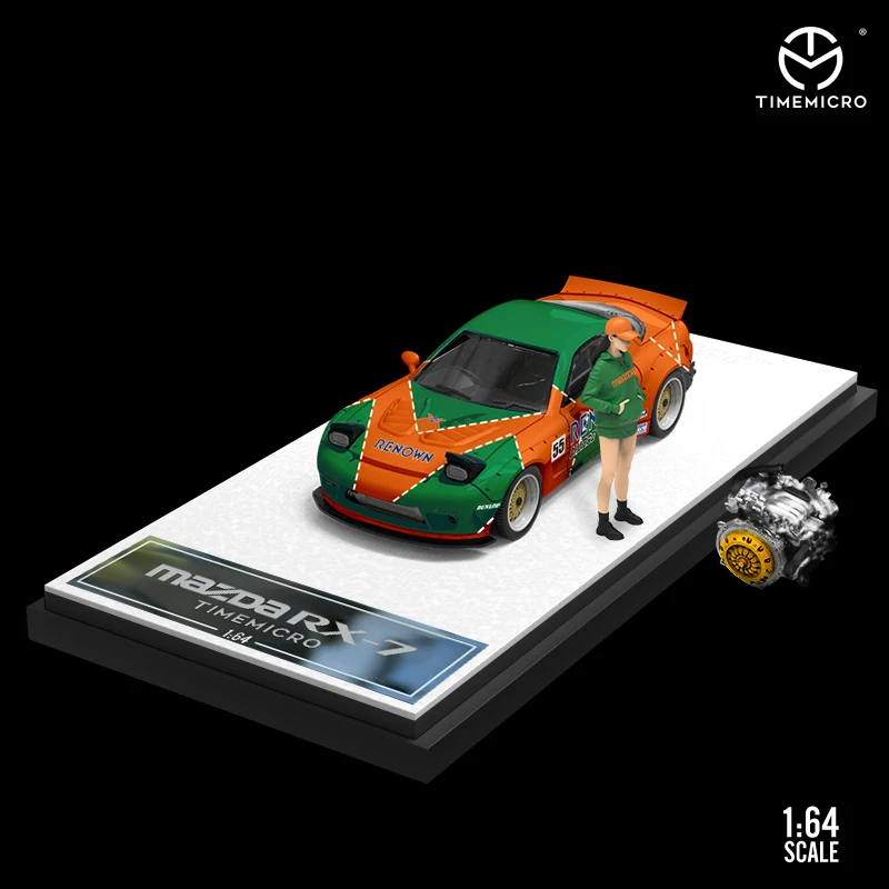 TimeMicro 1:64 Mazda RX-7 Renown Snapon Ordinary/Luxury с фигуркой литая модель автомобиля | Игрушки и