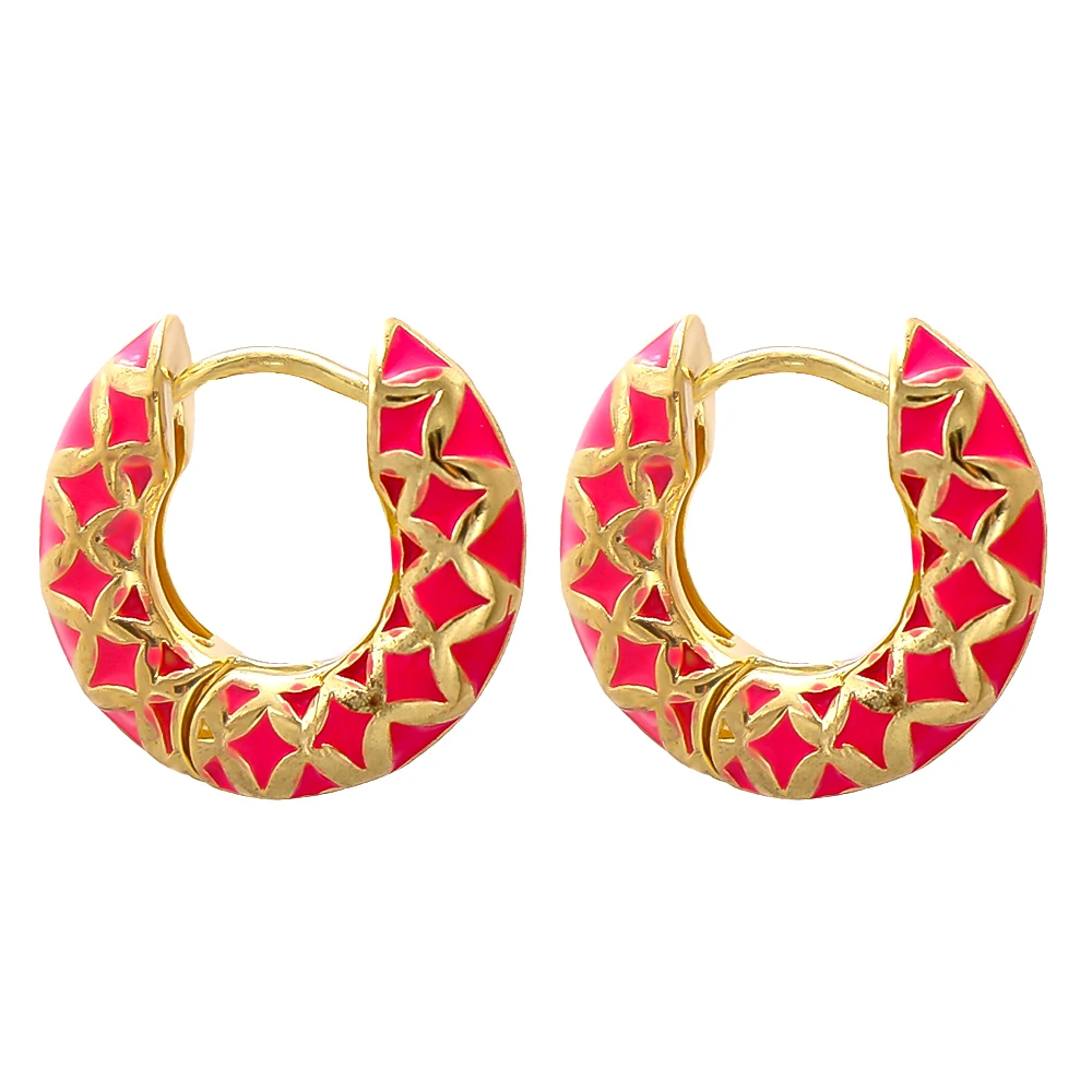 

Wholesale Cc Earrings 2021 Za Women Vintage Colorful Geometric New Statement Hoop Earrings Mini Jewelry Accessories Dropshipping