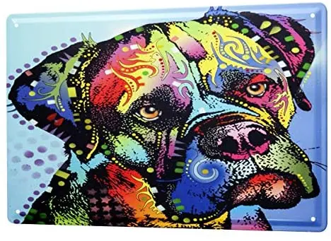 

Оловянные Знаки Декор таблички Ravtive ветеринарный тренировочный боксер