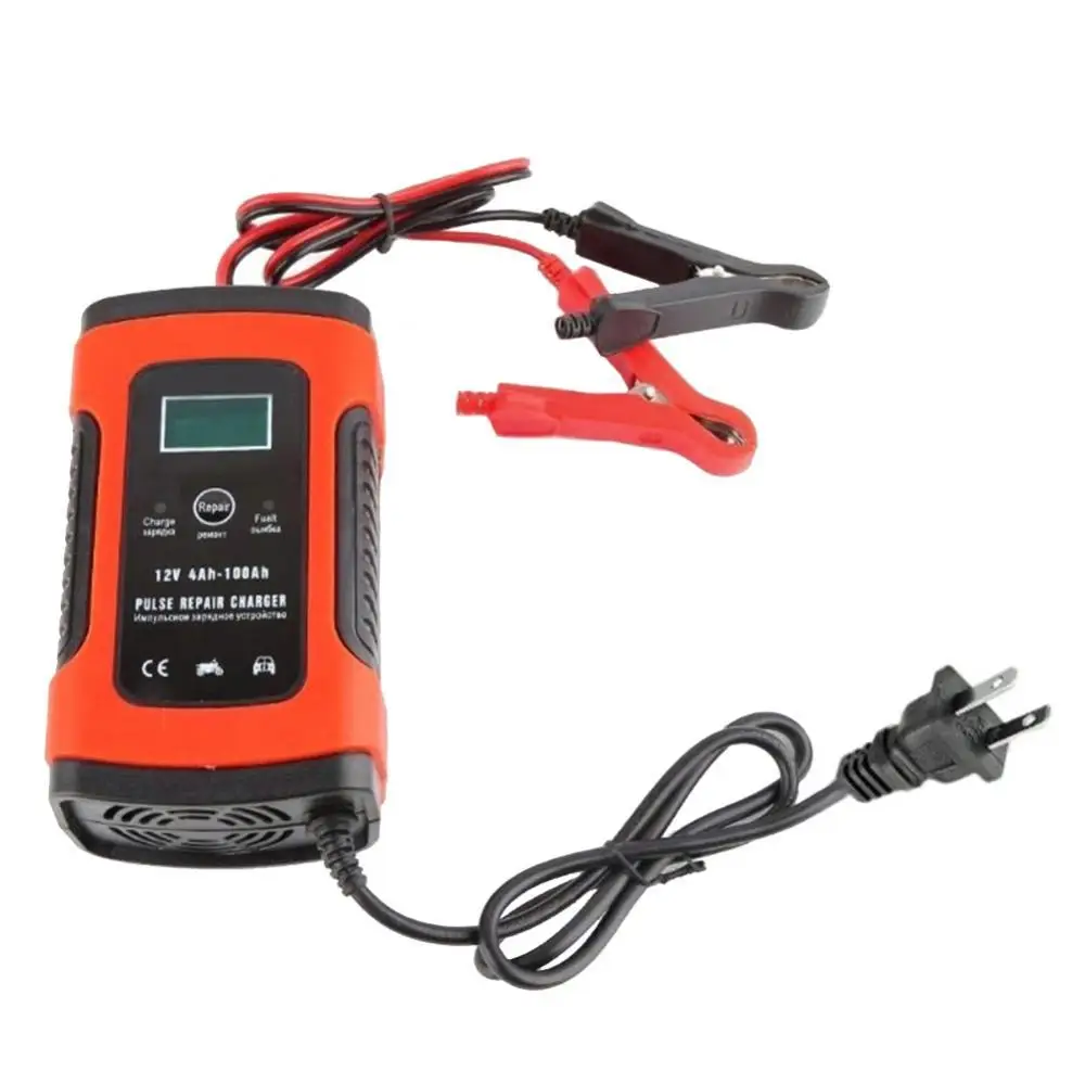 Intelligent Digital Display Charger 12V 6A Car Motorcycle Battery Charging LCD Smart Automatic Repair Power Supply Battery
