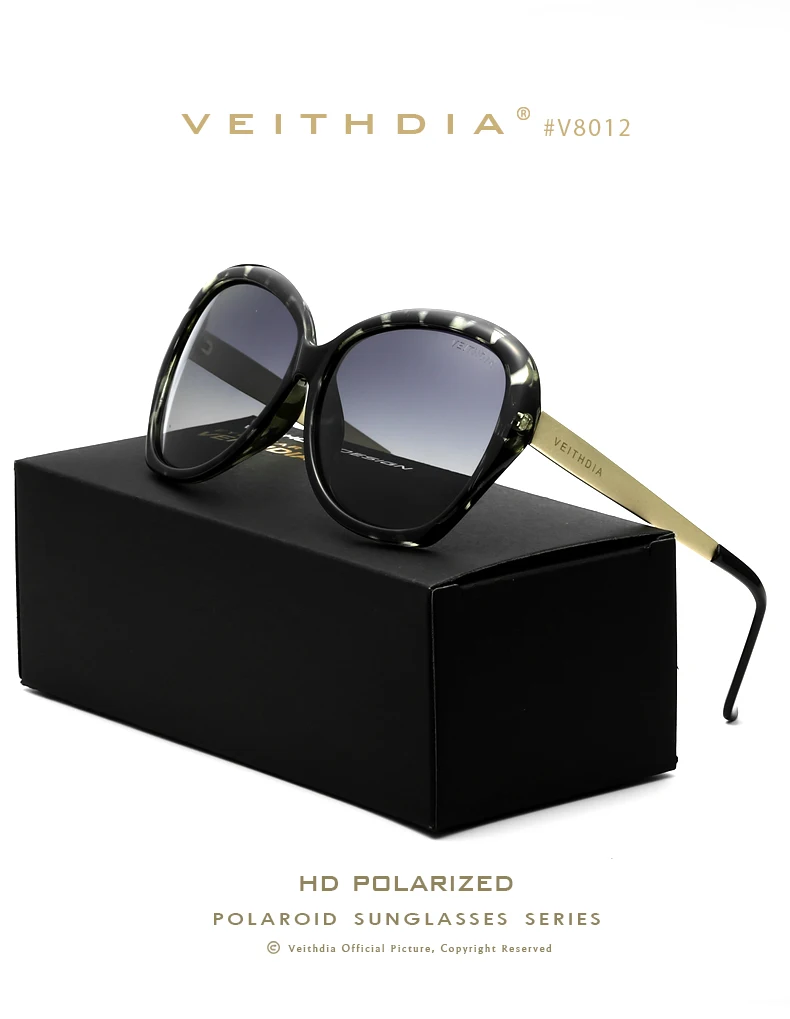 VEITHDIA леопардовые Ретро стиль TR90 женские солнцезащитные очки поляризационные для