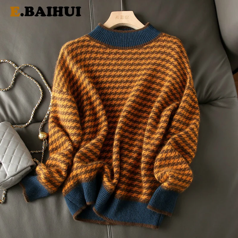 

Свитер женский EBAIHUI, осенне-зимний, вязаный, мягкий, с мультяшным принтом