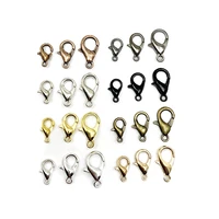 50pcslot 8 colors alloy plated lobster clasp hooks for diy necklace bracelet jewelry making findings accessory supplies