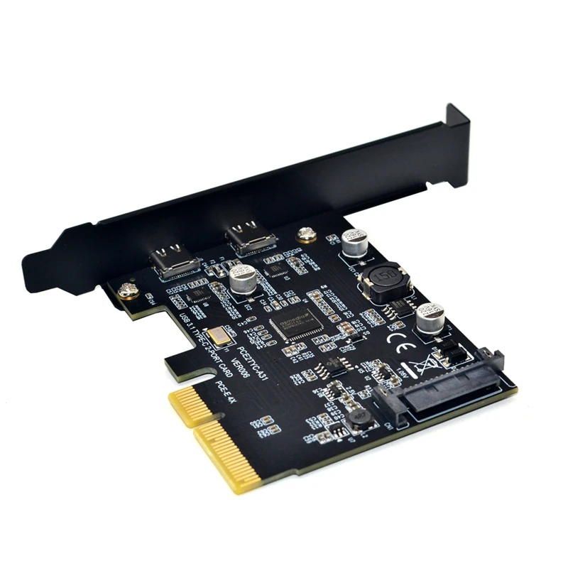 USB 3 1 к Type-C 2 портовая карта расширения PCI-E 4X Gen2 10 Гбит/с C адаптер ASMedia ASM3142 чипсет