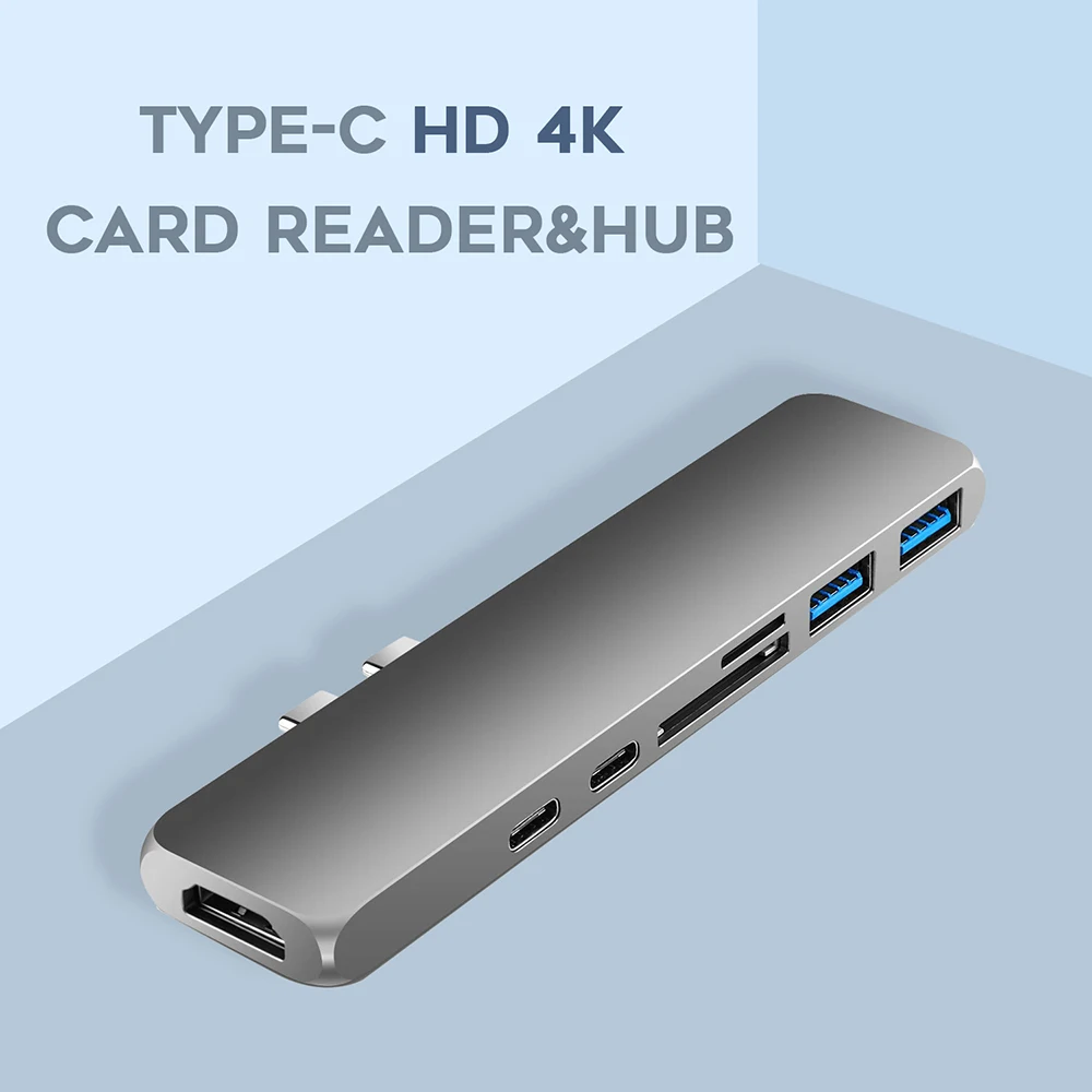 Новая Док-станция Vmade с несколькими портами USB C 7 в 1 конвертер порта PD