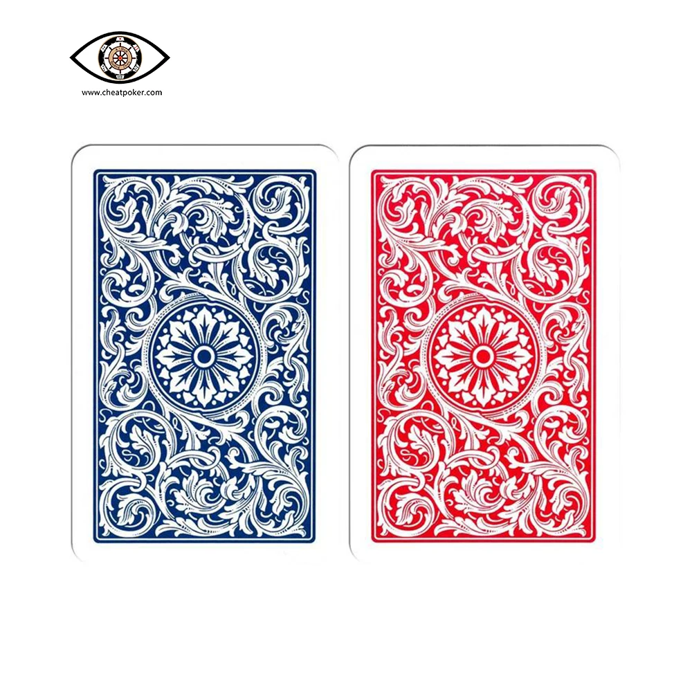 Игральные карты с маркировкой для инфракрасных контактных линз синие красные