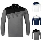 Футболка с длинным рукавом для гольфа мужская Спортивная впитывающая пот Свободный Топ удобная и дышащая футболка для гольфа