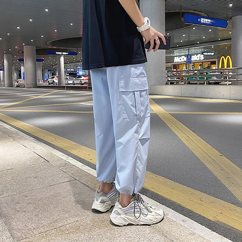 

SingleRoad Mens Sweatpants Joggers Men 2020 Autumn Harajuku Wide Leg Hip Hop Pocket Japanese Streetwear Baggy Khaki Pants Men