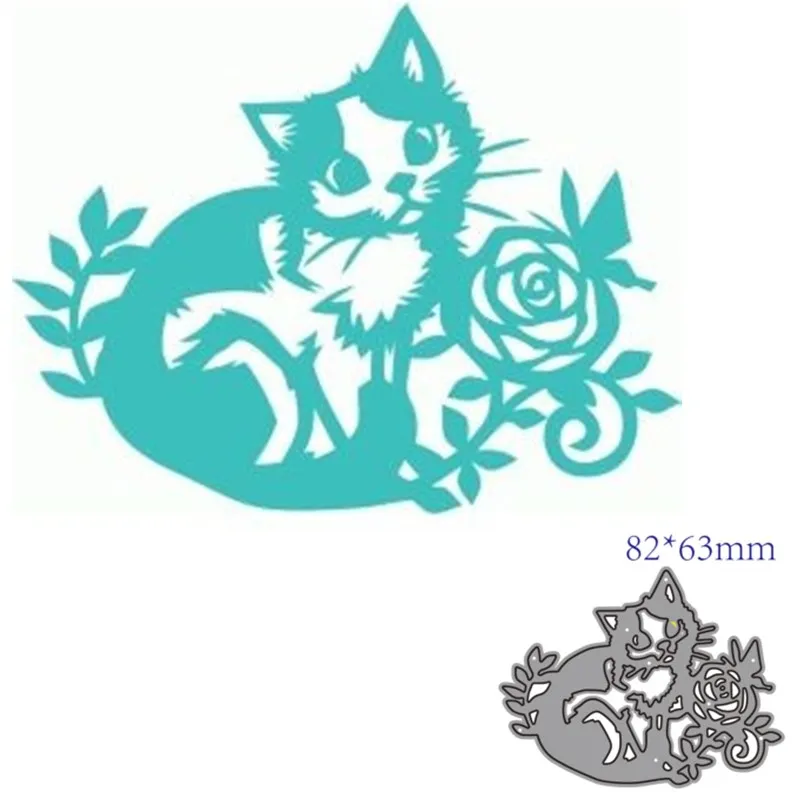 

Metal Cutting Dies Cut Mold Animal cat Decoration Scrapbook Paper Craft Knife Mould Blade Punch Stencils