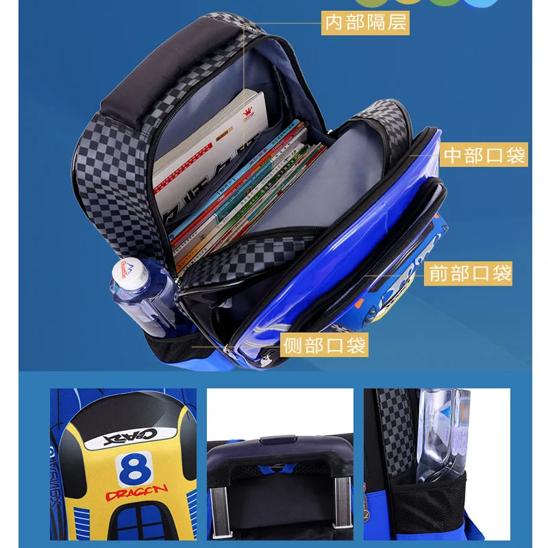 Сумка тележка на колесиках для учеников начальной школы 6 циклов детская