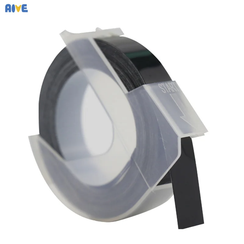 Aive 12MM Dymo 3D Plastic Embossing Tape for Label Maker PVC LABEL Tapes DYMO 1540 1595 12965 Motex omega organizer | Компьютеры и