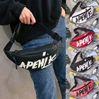 Забавная тканевая поясная сумка для женщин, с надписью, поясной кошелек в стиле хип-хоп, сумка-слинг на ремне для женщин, модная нагрудная сумочка