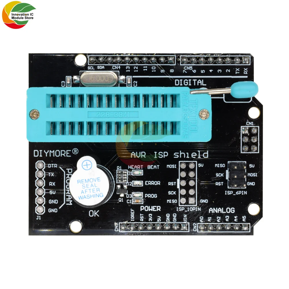 

Ziqqucu AVR ISP Programmable Expansion Shield Board Module For Arduino R3 Mega2560 Atmega328P Nano Pro Mini Module Bootloader