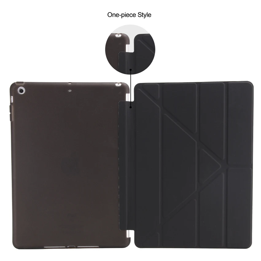 Смарт Услуга/сна чехол для нового iPad 9.7 A1822 Мода ультратонких+ Мягкий ТПУ прозрачный задняя крышка Подставка+ один Stylus подарок
