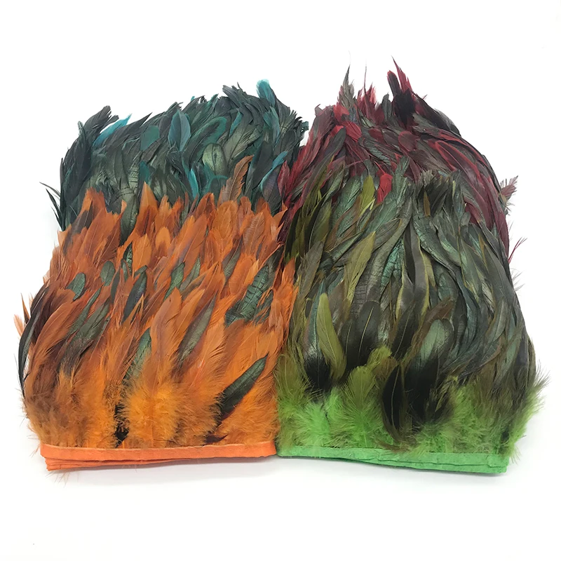 

6-8inch/15-20cm Rooster Satin Ribbon Sewing Crafts OR Chicken Feathers Trim 1 order