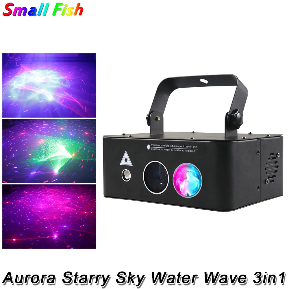 New 36W Aurora Starry Sky Water Wave 3in1 Laser Light DMX512 Stage Laser projector RGB Colors Disco Light For Party DJ Bar Club