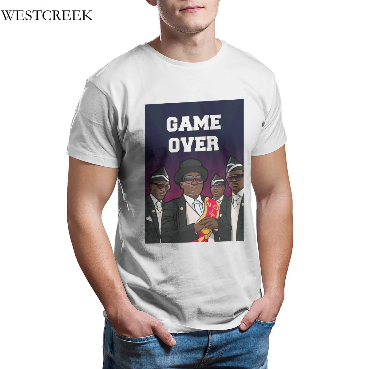 

Wholesale Men's T-Shirt Coffin Dancers - Funny Dancing Pallbearers Meme Couples Matching Cute Tops Custom T-Shirt 36794