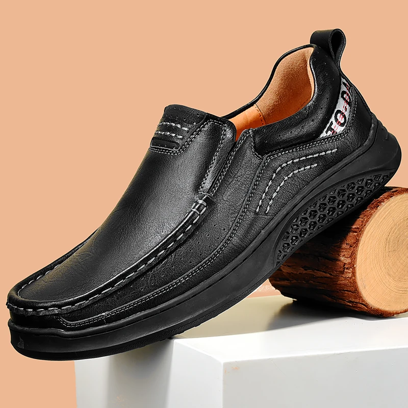 

Leather shoes men's 2021 spring new fashion casual men's shoes sports outdoor low-top leather shoes fashion wild tide shoes