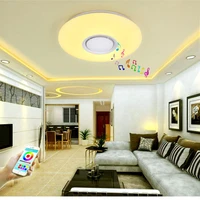 nordic creative dimmable color changing rgb ceiling lamp living room music bluetooth speaker led ceiling lamp bedroom lighting