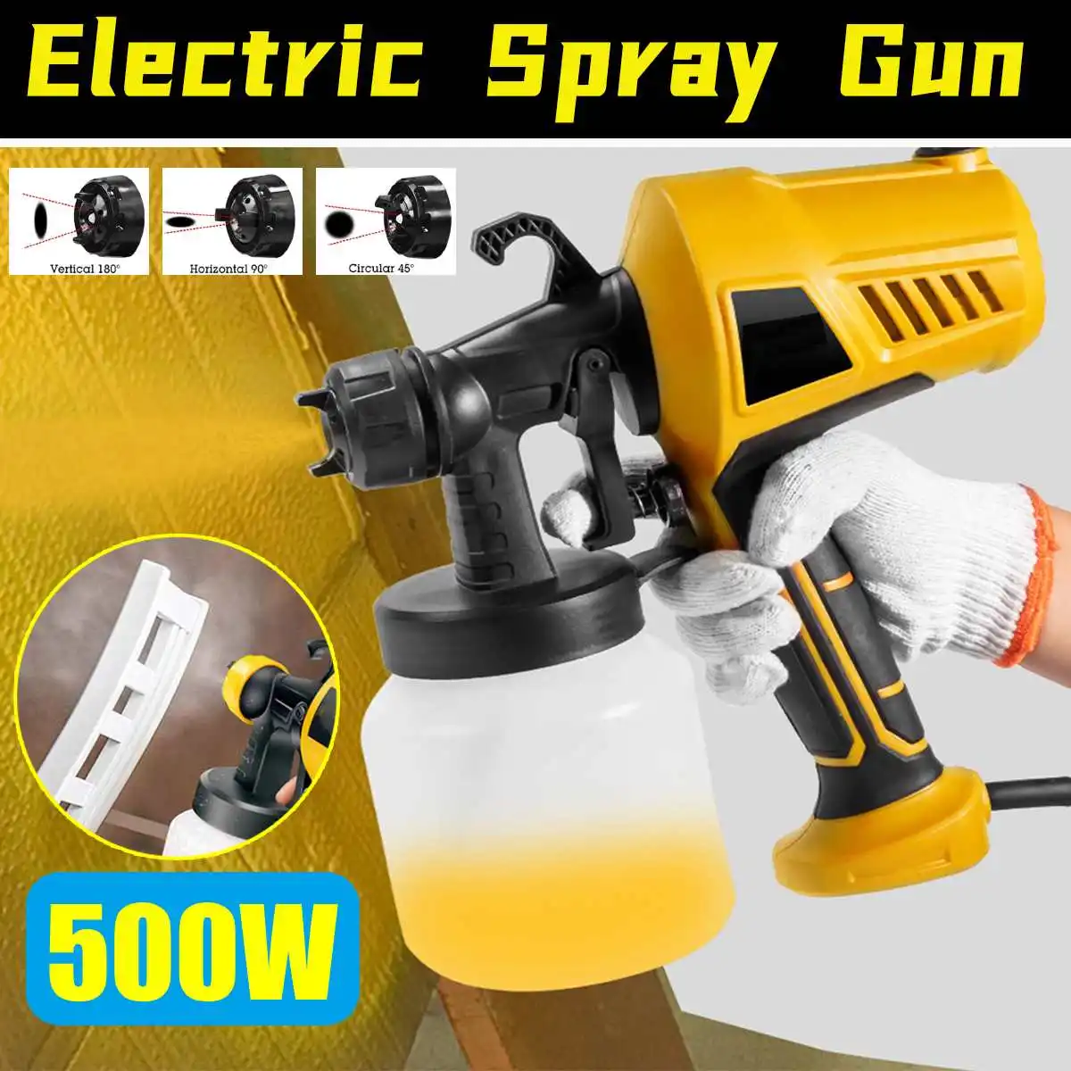

400W 110V High Power Home Electric Spray Gun Paint Sprayer Craft Painting Tool Home Paint Sprayer for Indoor US Plug