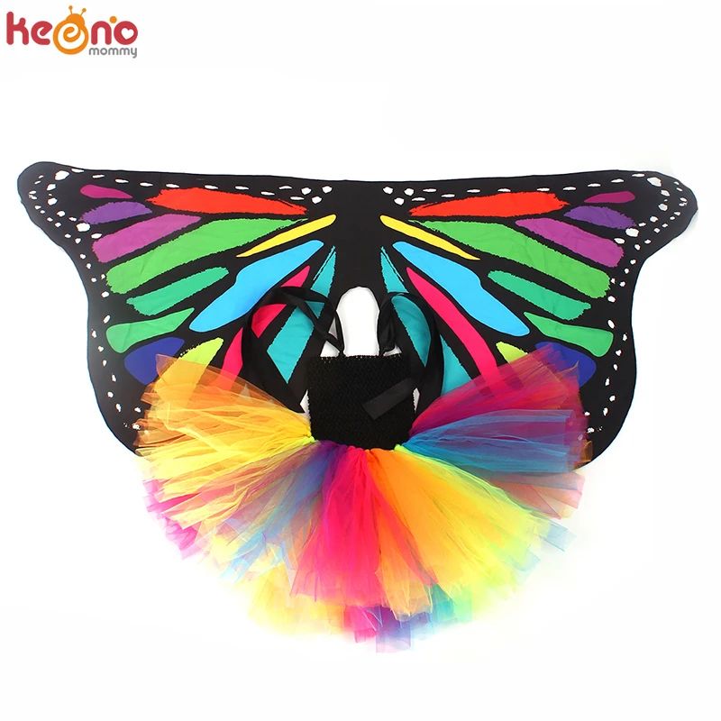 Детский костюм с изображением пчелы Комплект для девочек Юбка-пачка крыльями и