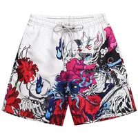 man floral printing men shorts beach short breathable quick dry loose style printing shorts male shorts