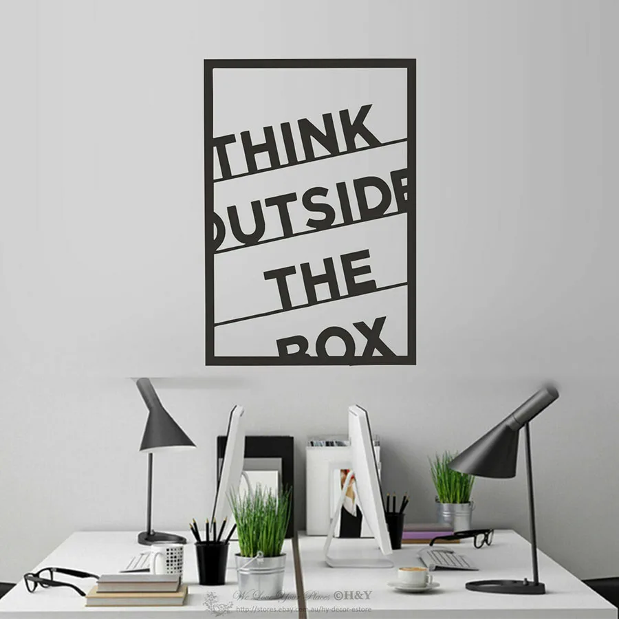 Настенная художественная наклейка с цитатами Думай на улице Виниловая окно