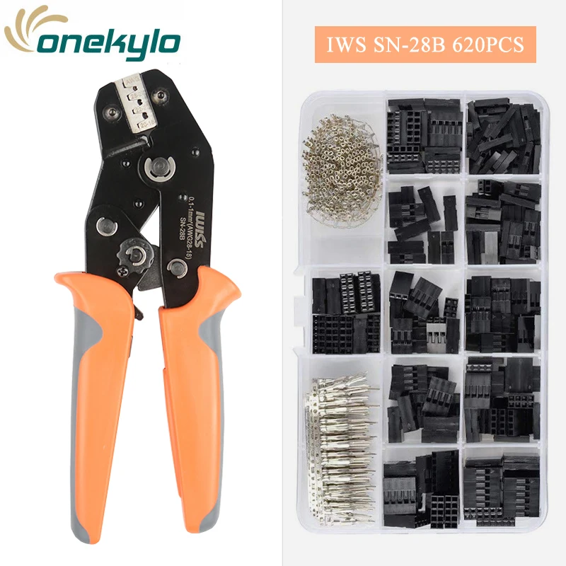 Набор инструментов для обжима клемм IWISS устройство кабеля диаметром 28 18AWG с 620 шт. 2