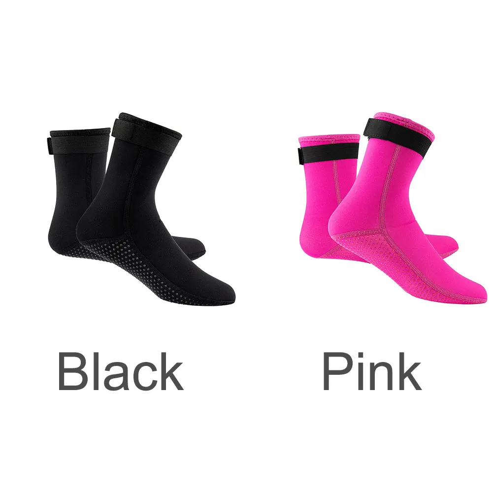 

1pair Women Men Beach Water Socks Anti Slip Surfing Outdoor Sports Summer Swimming 3mm Neoprene Protective Snorkeling Diving
