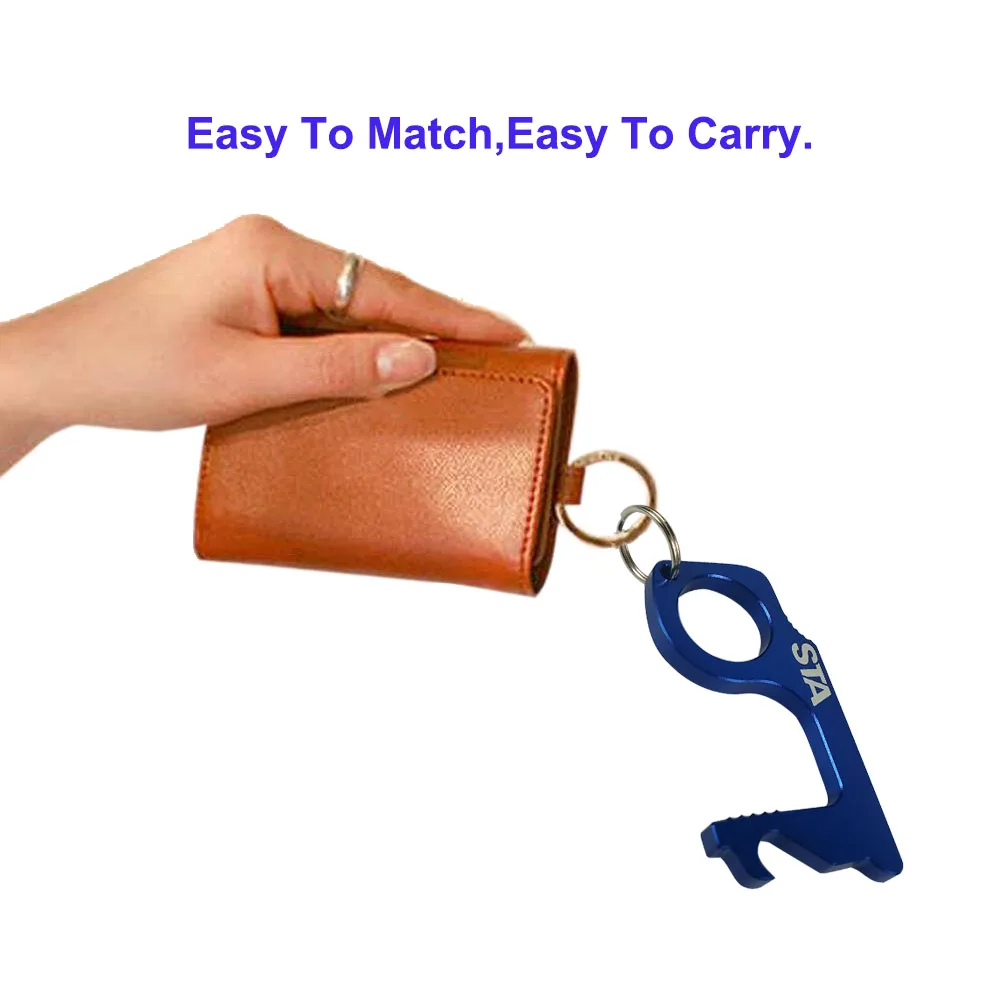 

STARAUDIO Protable Touchless Keychain Door Opener Tool No Touch Door Opening Keychain For Sinks,Elevator Button,Gas Stations