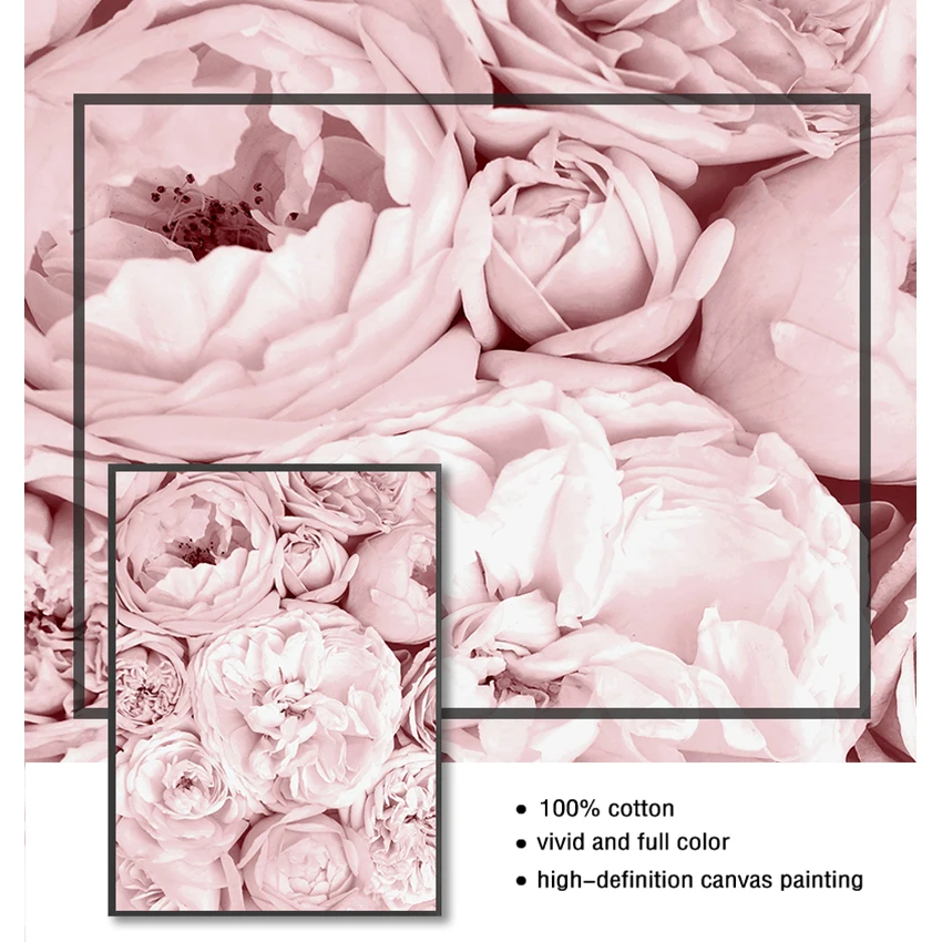 Фотография детской комнаты Декор для дома розовый цветок пиона плакат в