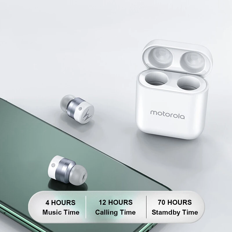 Motorola VerveBuds 115 настоящие беспроводные TWS наушники с 6 мм металлическим блоком Bluetooth 5