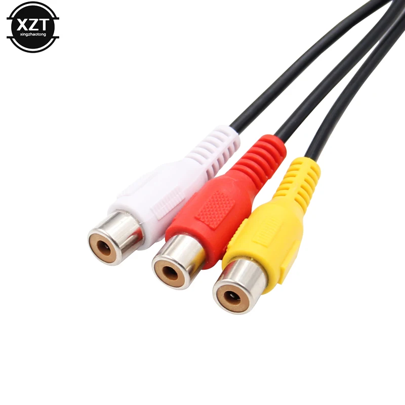 Автомобильный адаптер RCA VTR кабель для Toyota 6 Pin синий AV-порт 3 конвертер порта мама