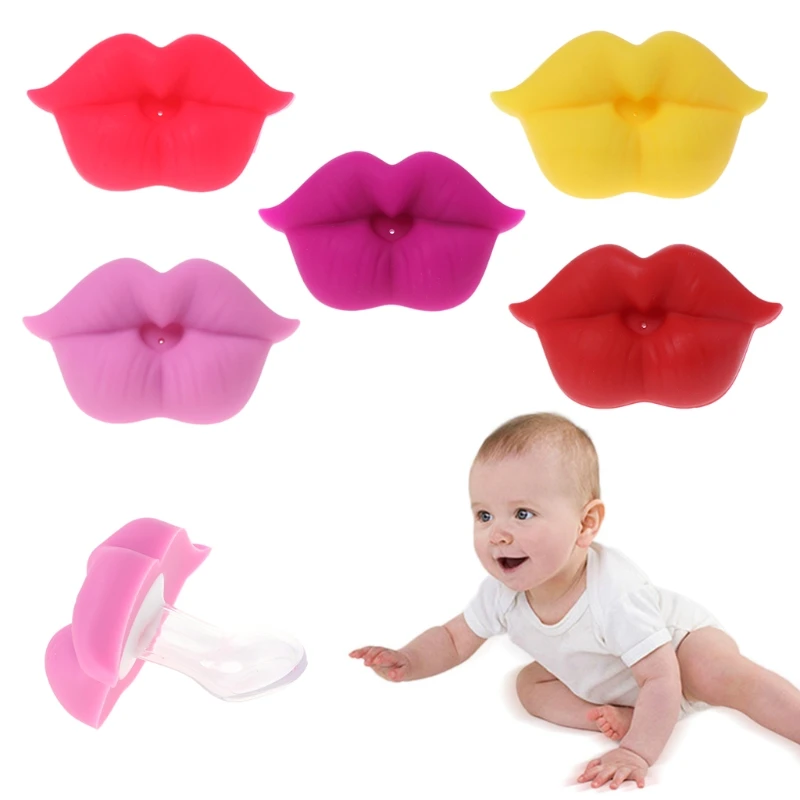 

Baby Soother Silicone Pacifier Funny Lips Nipple Orthodontic For Infants Newborn Dropship