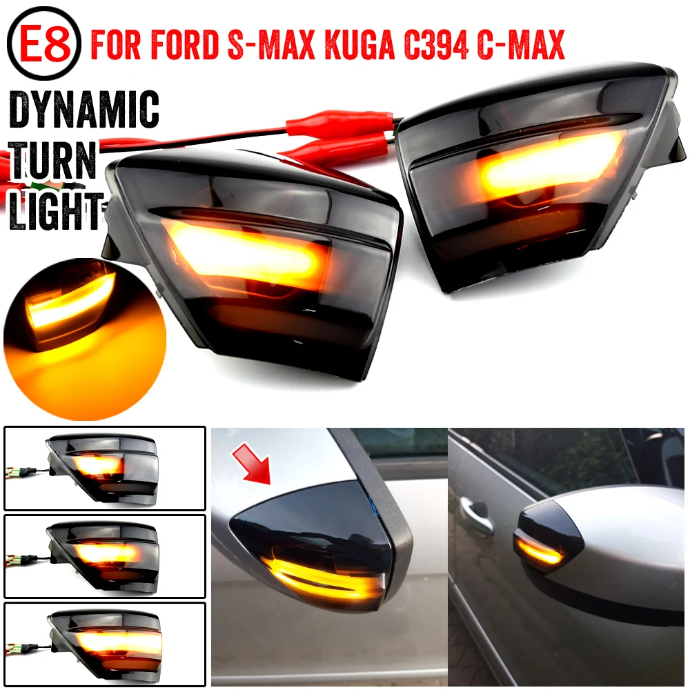 

Dynamic Blinker For Ford S-Max 2007 2014 Kuga C394 2008 2012 C-Max 2011 2019 LED Turn Signal Mirror Light