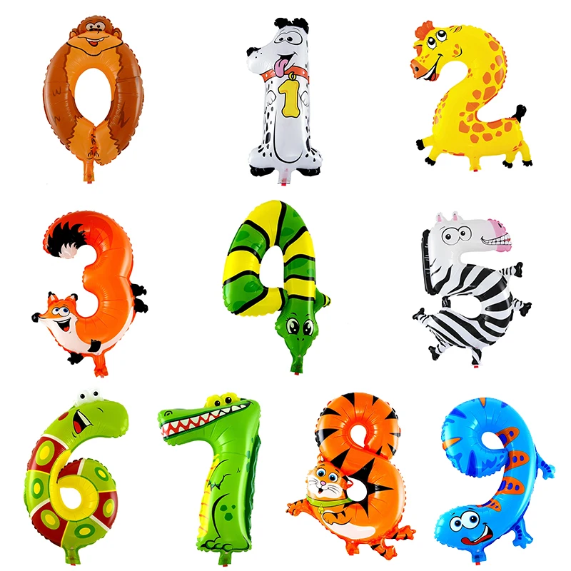 Горячая Распродажа: 5 шт воздушные шарики в виде животных джунглей для вечеринки