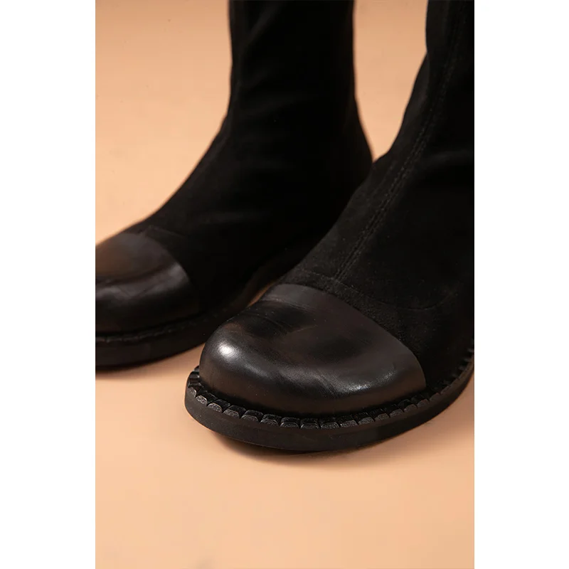 Женские ботильоны из телячьей кожи BeauToday осенне зимние полусапожки без застежек