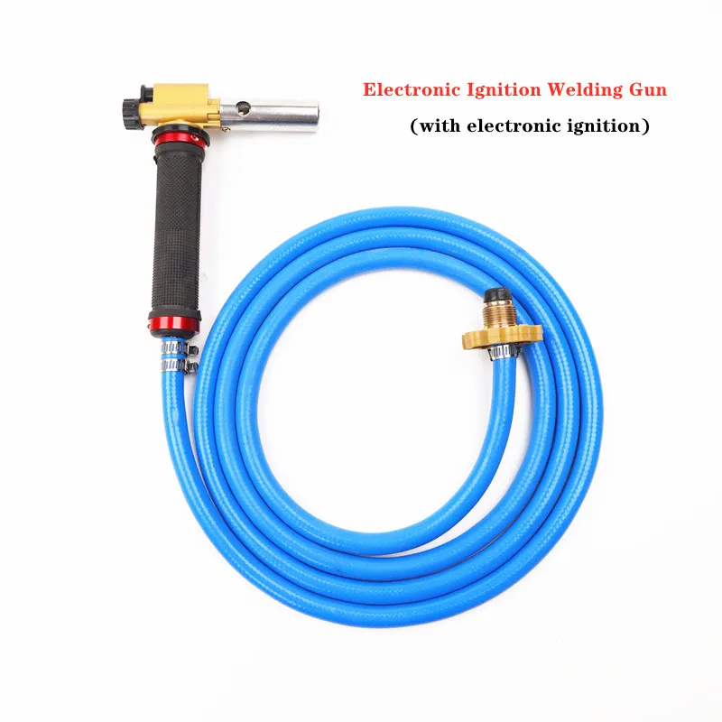 

Liquefied Propane Gas Electronic Ignition Welding Gun Torch Machine Tools 2.5 Meter Hose for Soldering Weld Cooking Heating
