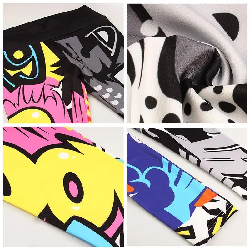 Женские леггинсы с принтом CHRLEISURE высокой талией для фитнеса повседневные штаны